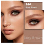 Buildable Matte Eyeshadow Makeup Palette Single - Rosy Brown Shades | Creamy Pressed Powder for Easy Blending | Mini Travel Palette for Women | Everyday Natural Eye Makeup