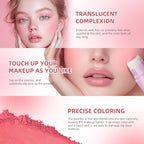 Soft Face Blush Stick, Matte Natural Long Lasting Blush for a Flawless Finish, Creamy Blendable Formula for All Skin Types, Everyday Wear Professional Quality Makeup (Natural pink, Large)