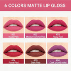 evpct 2Pcs Voilet Matte Lip Liner and Lipstick Pencils Lip Gloss Stains Makeup Set Kit for Women Long Lasting Waterproof 24