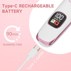 RUIM Bikini Trimmer for Women, 5 in 1 Electric Razors for Shaving, Waterproof Rechargeable Pubic Hair Trimmer with LED Display, Pink