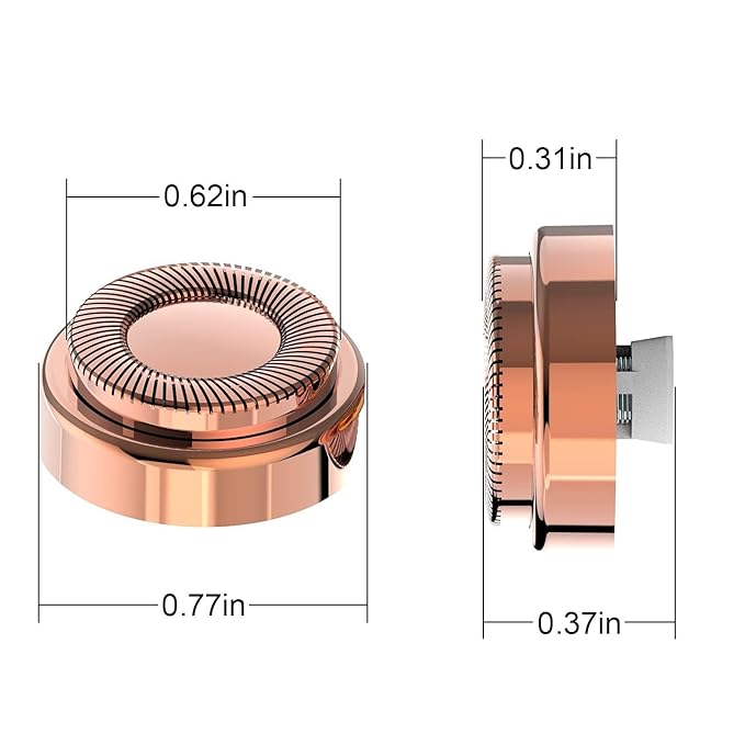 Facial Hair Remover for Women Replacement Heads for Generation （2PC）- as Seen on TV Painless Face Shaver -Mini Hair Remover, Electric Razor Shaver Portable