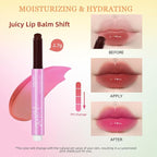 Plumping Melting Lip Gloss, Click Jelly Color Changing Lipstick Lasting Tint Hydrate & Nourish, High-Shine for Plumper Lips, Glossier Lip Balm Natural Glossy Lip Gloss Tinted Lip Balm(#6 Grape)