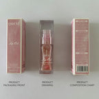 2PCS Color Changing Lip Oil,pink Big Brush Head Long Lasting Moisturizing Smooth Non-Sticky Transparent Plumping Lip Glow Oil