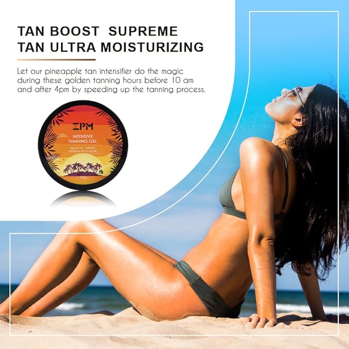 Tanning Lotion, Accelerator Tanning Cream Self Tanner Gel for Outdoor & Indoor Skin Tanning SunBeds, Intensive Powerful Tan-boosting Butter, Achieve Brown Natural Tan Skin,100g (Watermelon)