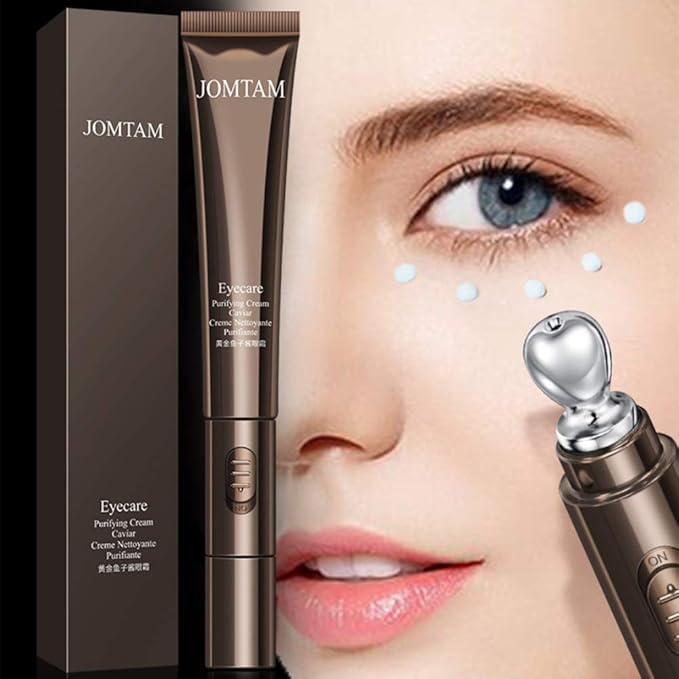 Eye Electro Vibro Purifying Cream Caviar Nettoyante Anti-Aging Removes Dark Circles Sodium Hyaluronate