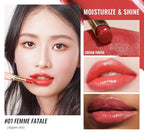 Oulac Moisturizing Shine Lipstick For Women Christmas Set 3PCS, 2 in 1 Tinted Lip Balm for Winter, Hydrated Juicy and Glossy Lip Color for Dry, Cracked and Chapped Lips, Vegan 01+04+08