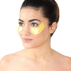 Jakuva 29PCS Gold Gel Crystal Collagen Eye Mask Under Eye Patches For Puffy Eyes and Dark Circles, Hydrating & Anti Aging,24k Gold Eye Mask Eye Patches for Moisturizing