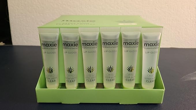 Maxie by Plantico Beauty Clear Lip Polish bulk (12 Pieces) CLEAR/ALOE (ALOE, 6 PCS)