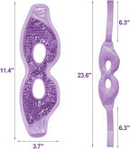 Jakuva 2PCS Cooling Eye Mask Sleeping Mask, Ice Eye Mask & Cold Eye Packs & Heat Cold Compress Pack Eye Spa Pad for Puffy Eyes,Puffiness,Headache,Stress Relief (Pink&Purple)