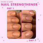 Olive & June Nail Strengthener | Heals & Conditions Weak, Brittle Nails | Up to 77% Increase in Strength | Prevents Peeling & Ridges | Celery Seed + Flora Complex | Vegan, Cruelty-Free Nail Treatment