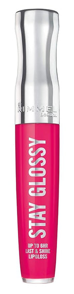 Rimmel Stay Glossy Lip Gloss - Non-Sticky and Lightweight Formula for Lip Color and Shine - 360 The Future is Pink, .18oz