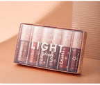 6PCS Lip Oil Light Lipgloss Set, Moisturizing Hydrating Lip Glow Oil Lip Gloss Kit High Shine Lip Plumping Glass Finish Liquid Lipstick for Women (Set A)