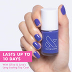 Olive & June Long Lasting Nail Polish | Plump Gel-Like Finish No Lamp Needed | Lasts up to 10 days | Salon-Quality at Home | 15-Free Vegan Cruelty-Free Chip-Resistant Shine | House of O&J Regal Purple