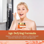 Envy Vitamin C & Vitamin E Under Eye Cream - For Dark Circles and Puffiness, Brightening & Anti-Aging Under Eye Cream - Rejuvenates Fatigued Eyes - Cruelty Free Korean Skin Care - 1.01 OZ