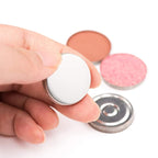 56Pcs Metal Stickers for Magnetic Palette Empty Eyeshadow Makeup Palette + Depotting Spatula (28Pcs Round + 28Pcs Square)