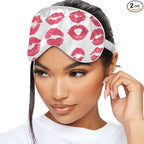 SMUG Satin Sleep Mask & Eye Mask | Travel Sleep Masks for Women & Men | Soft Sleeping Eye Mask to Nourish Skin & Reduce Dark Circles | Eye Sleep Mask Shades to Block Out Light | Kiss