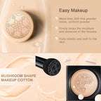 Air Cushion CC Cream Mushroom Head Foundation Air Cushion BB Cream Concealer Moisturizing Brighten Makeup Long Lasting Waterproof-Natural 2Pack