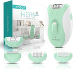 Epilator for Women-Cordless Epilators Hair Removal for Women, 4-in-1 Electric Razor Hair Remover, 2 Speeds & 21 Tweezers for Face Legs Arms Armpit Bikini, Green HR310