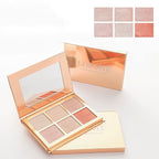 6 Colors Highlighter Makeup Face Palette, Shiny Glow