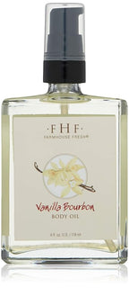 FarmHouse Fresh Vanilla Bourbon Body Oil, Vanilla Bourbon, 4 Fl Oz