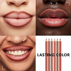 6-Color Velvet Matte Lipstick Pencils Pack for Lips Makeup, Ultra Smooth Creamy Hydrating, Long-Lasting High lmpact Color Soft Finish, Moisturized Lips (6Pcs Matte Lip pencils Set-A, Pack of 1)