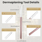 Dermaplaning Tool for Face Exfoliation, with 20 Replaceable Blades, Facial Shaver/Eyebrow Razor, Peach Fuzz Removal Eyebrow Shaper for Women, Easy to Use Dermaplaner Help Exfoliate and Smooth Skin