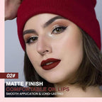 evpct Dark Wine Red Matte Creamy Retractable Lip Liner Pencils for Women Shaping & Sculpting Lips, Long Lasting Waterproof Rich Lip Colors Liner Crayon Lipstick Pencils delineador de labios 02