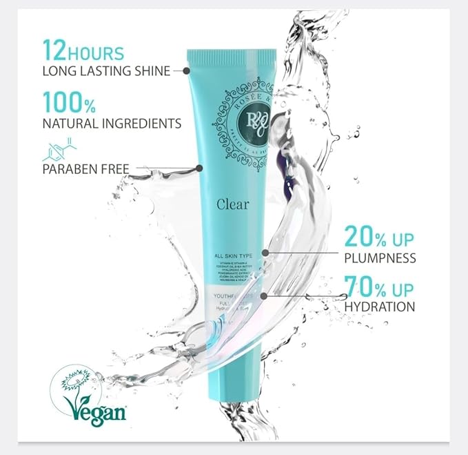 ROSÉE & CO Rosee Lip Gloss Vegan & Cruelty Free Treatment, Professional Make up, Long Lasting Glossy with Shea Butter, Moisturize, Protect & Smooth, High Shine, Non-Sticky - Set of 8-1