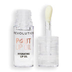 Revolution, Pout Lip Oil, Nourishing Tinted Lip Oil, High Shine, Non-Sticky Finish, Vegan & Cruelty-Free, Lychee Clear, 0.13 oz