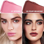 2Pcs Tinted Lip Balm Moisturizing Lipstick – Deep Rose Colored Bean paste & Soft Pale Pink Sheer Hydrating Lip Color for Dry Lips – Nourishing Lip Balm for All Women with a Subtle Natural Scent