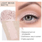 Eyeshadow Single Matte, High-Pigment Monochrome Eye Shadow Pressed Powder, Everyday Velvety Silky Eye Makeup Looks, Professional Long-Lasting Waterproof Single Eyeshadow Palette, Light Nude 01