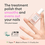 Manucurist Active Smooth 00 Nail Concealer Polish & Care - 2 in 1 Nude Nail Polish : Nail Strengthener and Growth - No Lamp - Ridge Filler for Nails - Natural Rosé Nail Polish