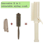 Retractable Hair Root Volume Clips, 2-in-1 Hair Styling Tool, Volumizing Roller Comb for Travel