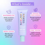 Naked Sundays SPF 50 Mineral Glow Sunscreen, Daily Hydrating Facial Moisturizer & Primer with Zinc Oxide, Sheer Tint, Broad Spectrum SPF Lotion (Jumbo 80ml)