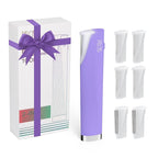 PELCAS Electric Dermaplaning Tool for Women Face with LED Light 3 Speeds Mini Dermaplaning Razor with 6 Blades, 2 in 1 Facial Peach Fuzz Hair & Exfoliation Removal System At Home BV18-712 Light Purple