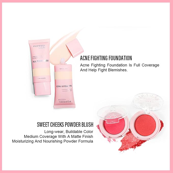 All in One Kit Makeup Kit - Civlann Professional Makeup Kit for Women Full Kit with Eyeshadow Palette, Lip Gloss, Blush, Foundation, Concealer - Essential Starter Comestic Set for Teenage Girls #2