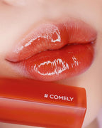 HOLIKA HOLIKA Heart Crush Glow Lip Tint Air – Korean Lip Tint with High Shine Juicy Fruit Jam Colors Lip Stain – Hydrolyzed Collagen & Vitamin C (09 COMELY)