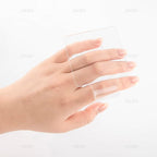 AUEAR, 3 Pack Professional Makeup Hand-held Palette Makeup Mixing Tray Clear Acrylic Nail Art Manicure or Foundation Eye Shadow Cremes Powders and Cosmetics