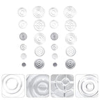 Lurrose 22pcs Empty Metal Pans Tin Palette Eyeshadow Pans Watercolor Palette Refillable Container Eyeshadow Blush Lipstick Organizer for Cosmetic Palettes