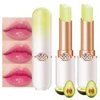 evpct 2Pcs Avocado Tinted Lip Balms PH Lip Color Changing Lipstick Balm Stain Gift Set Queen for Women Girls Korean Mood Long Lasting Color Change Light Pink Lipstick Lip Tint Plumper Gloss