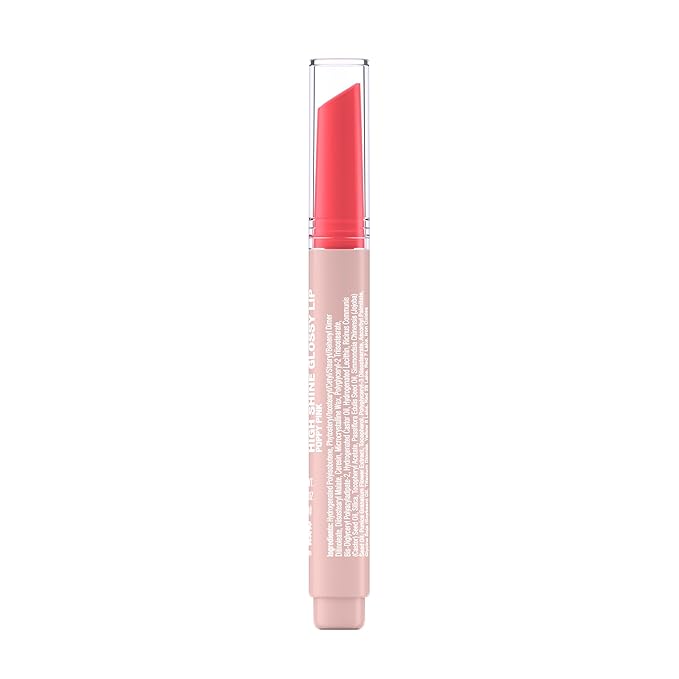 Neutrogena High Shine Glossy Lip with Maracuja Oil + Vitamins & Antioxidant Vitamin E, Nourishing Glossy Lip, Non-Retractable, Pigmented For Buildable Color, Poppy Pink, 0.07 oz