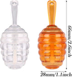 RONRONS 20 Pieces Lip Gloss Tubes, 5.5ml/0.19oz Clear Lip Gloss Containers Amber Honecomb Shaped with Wand Empty Lip Balm Bottle Dispenser with Rubber for DIY Lipstick Cosmetic Sample