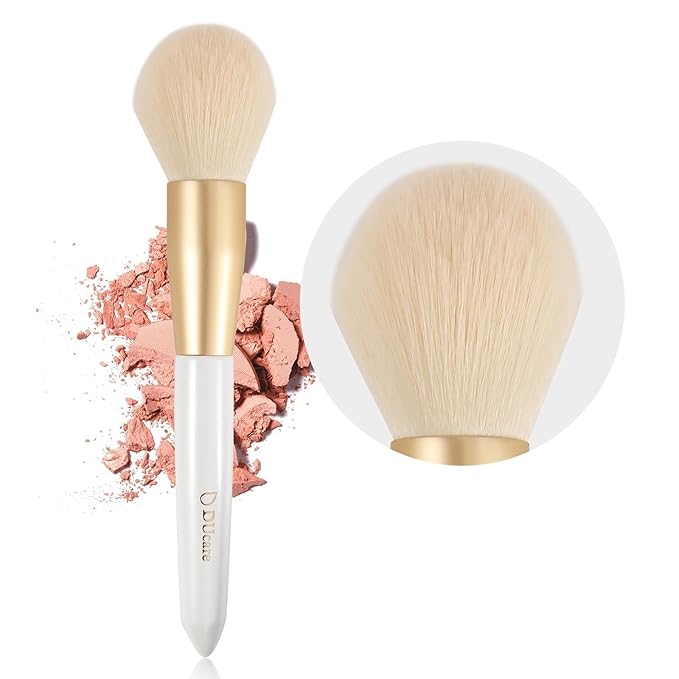 DUcare Tapered Blush Brush for Cheeks - Pointed Powder Brush for Light Application, Multi-Purpose Makeup Brushes Perfect for Highlighting, Defining, Sculpting, and Contouring