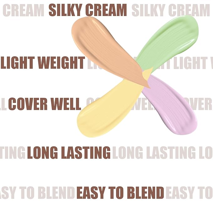 AMIIR Color Correcting Concealer Cream Full Coverage Professional Contour, Corrector