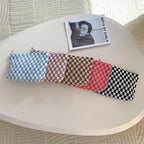 Pazimiik knitted checkered makeup bag
