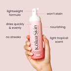 KoluaSkin by Koluawax Self Tanner Mousse, Medium - Natural-Looking Sunless Body Fake Tan - Dries Quickly w/No Streaks, Hydrates Skin - Light Tropical Scent, Dermatologist-tested for Sensitive Skin, 7oz