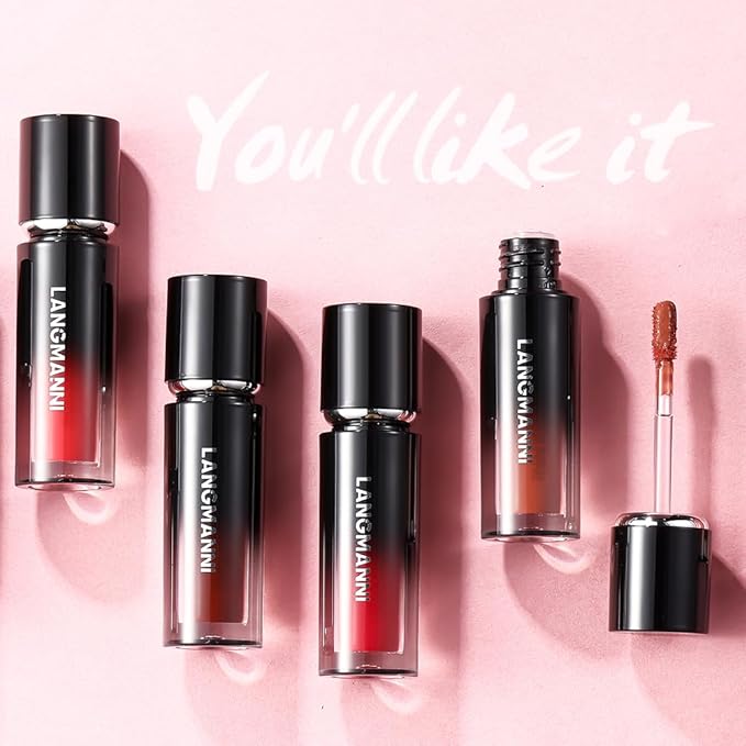 LANGMANNI Lip Oil Tint | Hydrating & Long-Lasting Lip Stain | Moisturizing And High Gloss Makeup,Non-Sticky Lip Stain For Watery And Silky Smooth Lips(#3+4)