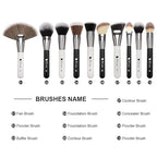 DUcare Professional Makeup Brushes 31Pcs Panda Series Makeup Brush Set Kabuki Foundation Blending Face Powder Blush Concealers Eye Shadows With Leather Case Organizer