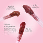 KIMUSE Gleamy Gloss Lip Stain Set, Long-lasting Lightweight Glow Lip Tint, Non-sticky Moisturizing Juicy & Glossy Finish
