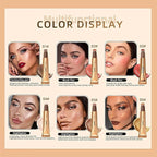 3 Pcs Liquid Contour Beauty Wand Set, Contour & Blush & Highlighter Stick with Cushion Applicator， Attached Easy to Blend, Long Lasting & Smooth Natural Matte Finish (01#03#04)